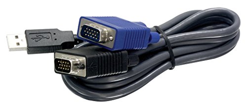 TRENDnet, TK-CU06, 2 in 1 USB VGA KVM-Kabel, 1,83 m (6 Fuß), VGA-SVGA HDB 15 Pin Stecker auf Stecker, USB 1.1 Typ A von TRENDnet