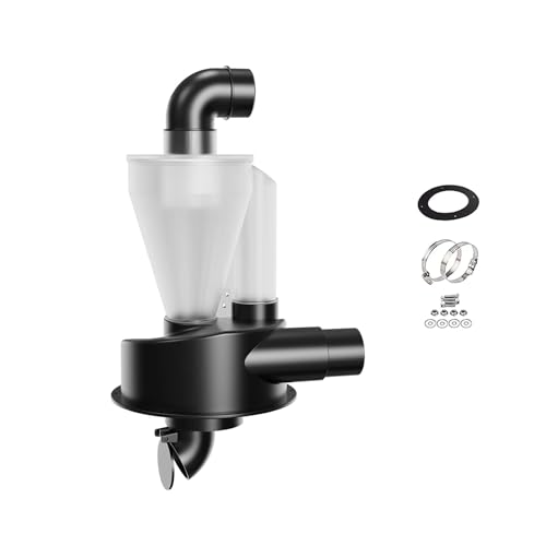 2,5 ''Holzbearbeitung Doppelfiltration Zyklon Staubsammler DIY Turbolader Filter Industrielle Separator Collector Kanister Staub(B) von TREPMEUN