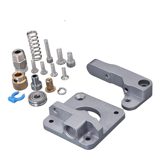 CR10 Remote Direct Extruder Aluminium-Extrusion 1,75 mm rechter und linker Arm Vollmetall-Bowdenzug for 3D-Drucker mit 40-Zahn-Zahnrad(Left -Grey) von TREPMEUN