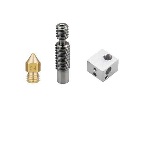 For FLS-UN QQ S PRO Hotend Anzug QQS Teil 3D Drucker Zubehör 3in1 Messing Düse Beheizte Block Kehle Metall von TREPMEUN