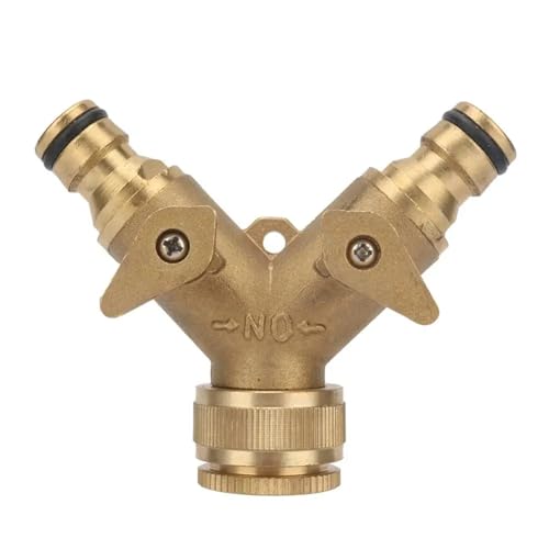 For Messing 1/2" bis 3/4" Innengewinde Y-förmiger Kugelhahn Zweiwege-Wasserverteiler Gartenhahn Schnellverbinder Bewässerungsventil 1 Stück For Messing 1/2" bis 3/4" Innengewinde Y-förmiger Kugelhahn Zweiwege-Wasserverteiler Gartenhahn Schnellverbinder Bewässerungsventil 1 Stück von TREPMEUN