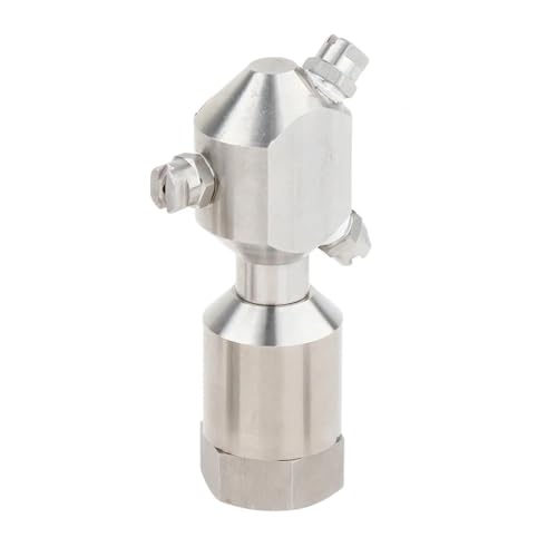 TREPMEUN Rotierende Sprühkugel Hochdruckreinigerdüse Edelstahl-Drehreinigungsanschluss Rotierende Behälterwaschsprühdüsen(1inch) von TREPMEUN