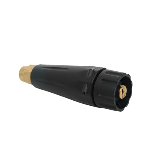 TREPMEUN ST-75 Schaumdüse 4000 PSI Professioneller Hochdruck 1/4F Messing BLAU Düse Autoreinigung Schaumwerkzeug Geeignet(Black 1I4 Female) von TREPMEUN