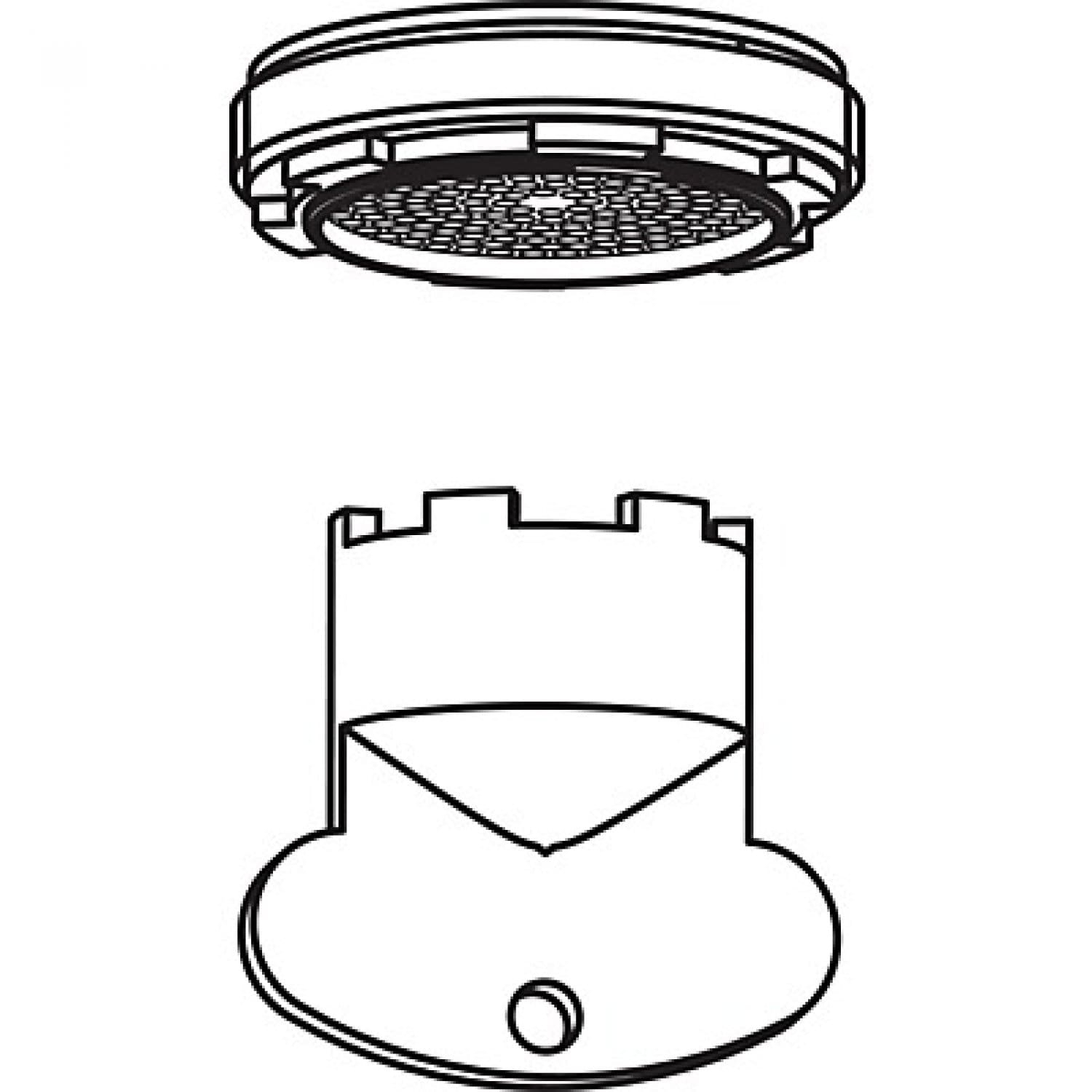 Tres versteckter Strahlregler + Schlüssel 9134668 von TRES