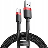 Baseus Verstärktes USB-C Typ C Kabel 2A 2m Schwarz-Rot Baseus Verstärktes USB-C Typ C Kabel 2A 2m Schwarz-Rot von TRESICE FRANCE