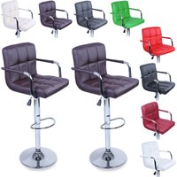 2er Set Barhocker Barstuhl Tresenhocker Küchenhocker Loungesessel Esszimmerstuhl Braun - Tresko von TRESKO