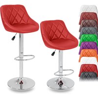 Tresko - 2er Set Barhocker Barstuhl Tresenhocker Küchenhocker Hocker Loungesessel 2x rot Tresko - 2er Set Barhocker Barstuhl Tresenhocker Küchenhocker Hocker Loungesessel 2x rot von TRESKO