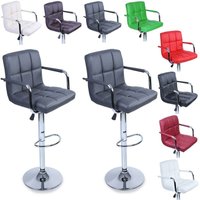 2er Set Barhocker Barstuhl Tresenhocker Küchenhocker Loungesessel Esszimmerstuhl Grau - Tresko von TRESKO