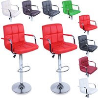 2er Set Barhocker Barstuhl Tresenhocker Küchenhocker Loungesessel Esszimmerstuhl Rot - Tresko von TRESKO