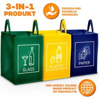 Tresko - 3er Set Recycling Müll Sortiertaschen Mülltrennsystem Abfalltrennsystem von TRESKO