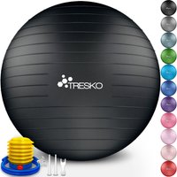 Gymnastikball (Rosa 55cm) mit Pumpe Fitnessball Yogaball Sitzball Sportball Pilates Ball Sportball - Tresko von TRESKO