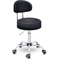 TRESKO Rollhocker Schwarz mit Lehne Arbeitshocker Hocker Drehhocker Kosmetikhocker Praxishocker TRESKO Rollhocker Schwarz mit Lehne Arbeitshocker Hocker Drehhocker Kosmetikhocker Praxishocker von TRESKO