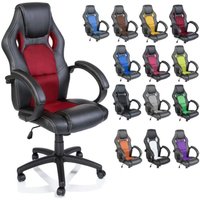 Tresko - Racing Chefsessel Bürostuhl Drehstuhl Sportsitz Bürosessel Schreibtischstuhl schwarz/lila von TRESKO