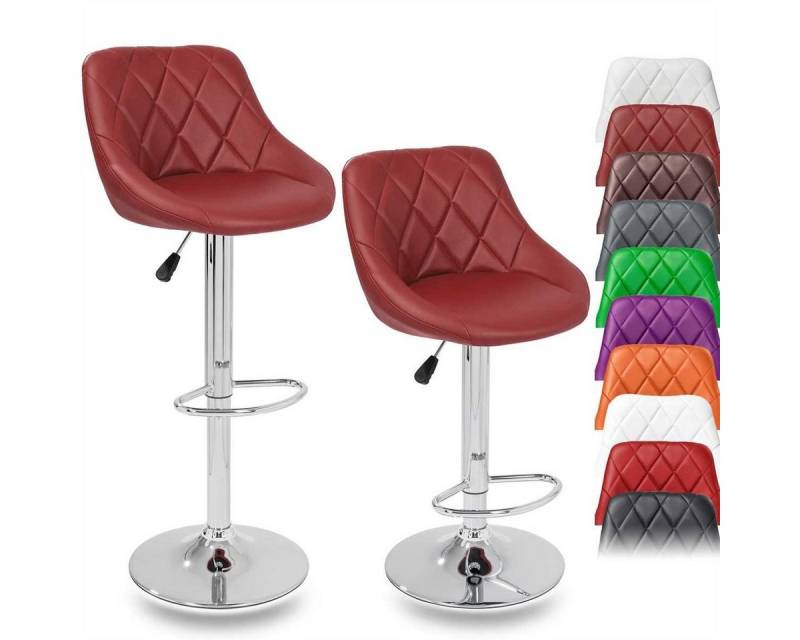 TRESKO Barhocker, 2er Set Barhocker mit Lehne - Barstuhl höhenverstellbar - Barstühle von TRESKO