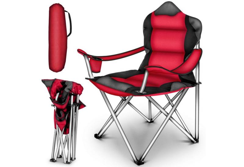 TRESKO Campingstuhl faltbar bis 150 kg Angelstuhl Faltstuhl, Klappstuhl mit Armlehnen und Getränkehalter TRESKO Campingstuhl faltbar bis 150 kg Angelstuhl Faltstuhl, Klappstuhl mit Armlehnen und Getränkehalter von TRESKO