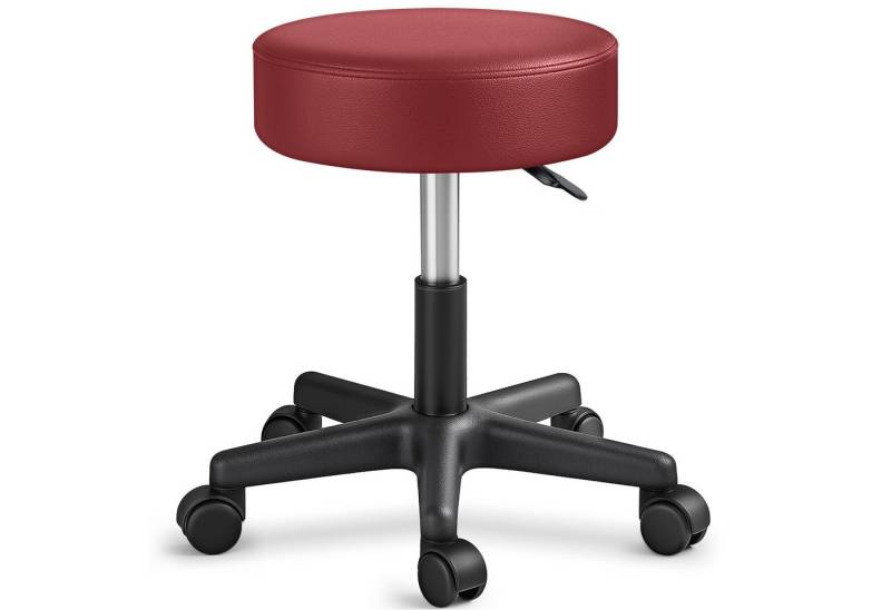 TRESKO Drehhocker Rollhocker höhenverstellbar, 10 cm Dicke Polsterung, Arbeitshocker Hocker 360° drehbar TRESKO Drehhocker Rollhocker höhenverstellbar, 10 cm Dicke Polsterung, Arbeitshocker Hocker 360° drehbar von TRESKO