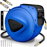 Druckluftschlauch Aufroller 30 m Blau Automatik Schlauchtrommel 1/4' Trommel Schlauch - Tresko von TRESKO