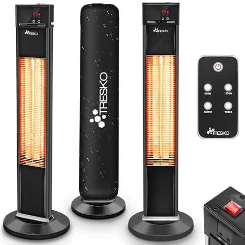 TRESKO Infrarot Stand-Heizstrahler 2000W mit Fernbedienung | Wärmestrahler Terrasse elektrisch mit 3 Heizstufen | Terrassenstrahler Innen & Außen | Infrarotstrahler mit LED-Anzeige TRESKO Infrarot Stand-Heizstrahler 2000W mit Fernbedienung | Wärmestrahler Terrasse elektrisch mit 3 Heizstufen | Terrassenstrahler Innen & Außen | Infrarotstrahler mit LED-Anzeige von TRESKO