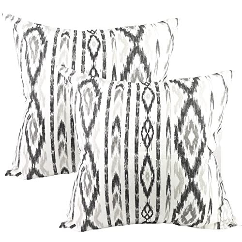 TRESMESTRES Sofa Kissenbezüge - Mediterranes, Bunt, Ikat - Bett Kissenhüllen Set 2er - Deko Kissenbezüge 40x40 cm - Schwarz TRESMESTRES Sofa Kissenbezüge - Mediterranes, Bunt, Ikat - Bett Kissenhüllen Set 2er - Deko Kissenbezüge 40x40 cm - Schwarz von TRESMESTRES