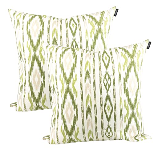 TRESMESTRES Sofa Kissenbezüge - Mediterranes, Bunt, Ikat - Bett Kissenhüllen Set 2er - Deko Kissenbezüge 60x60 cm - Grün TRESMESTRES Sofa Kissenbezüge - Mediterranes, Bunt, Ikat - Bett Kissenhüllen Set 2er - Deko Kissenbezüge 60x60 cm - Grün von TRESMESTRES