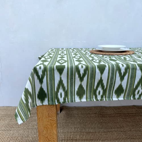 TRESMESTRES Stoff Tischdecken Rechteckig und Quadratisch - Bunter Mediterraner Stil - Dekorativ Tischtuch für Outdoor und Indoor - Grün, 60x60cm von TRESMESTRES