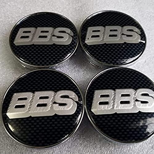 TRFAN 4 Stück Auto Nabendeckel Nabenkappen für BBS 68mm Wasserdicht Rostfrei Auto Radnabendeckel ZubehöR,B von TRFAN
