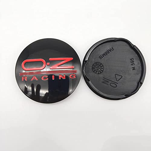 TRFAN 4 Stück Auto Nabendeckel Nabenkappen für OZ Racing M595 O.Z 62mm Wasserdicht Rostfrei Auto Radnabendeckel ZubehöR,B von TRFAN