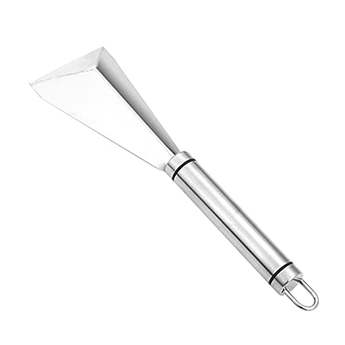 TRFPLOOC Edelstahl Obst Schnitzmesser, Dreieckige Form Gemüse Messer Hobel, Bildhauerwerkzeuge, Obstschnitzmesser, für Home Restaurant Fruit Party Küche Schnitzen Cutter (Silver, 24x6cm) von TRFPLOOC