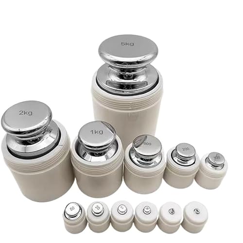 1 Stück 1 kg 2 kg 5 kg Kalibriergewichtssatz aus Edelstahl for elektrische Waagen – Präzisionsgewichte der Klasse F1/M1(M1 2kg) von TRFVDVERD