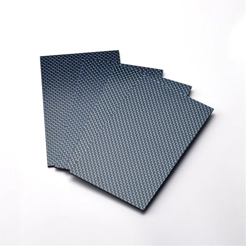 1 Stück 200 x 250 mm 3K-Farbkohlefaserplatte - Leichte, multifunktionale Kohlefaserplatte for den Modellflug(Blue,2.5mm Glossy) von TRFVDVERD
