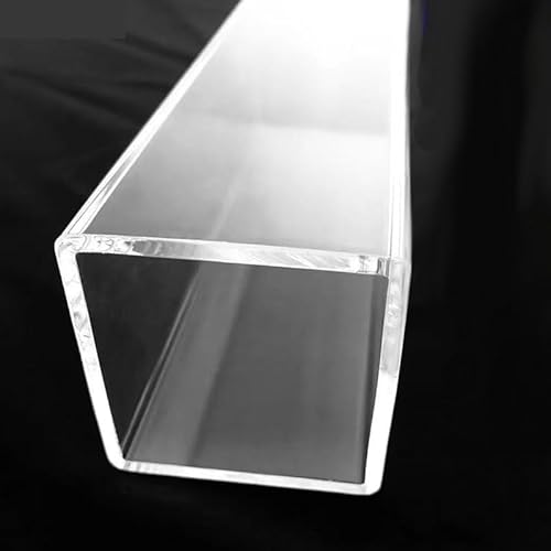 1 Stück 490 mm klares Acryl-Vierkantrohr – anpassbarer PMMA-Hohlkanal for verschiedene Anwendungen(200x200x4mm) von TRFVDVERD