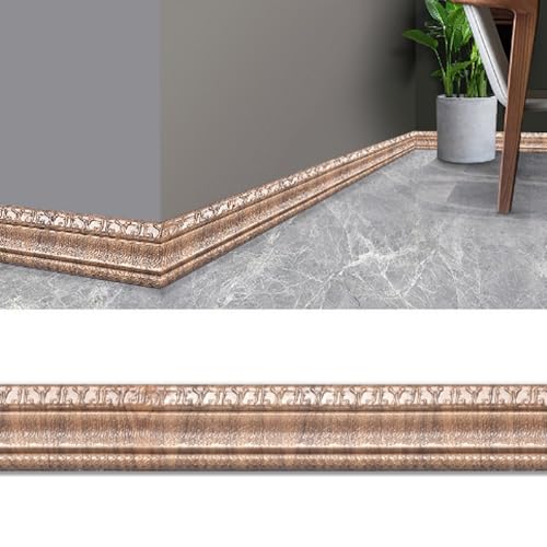 1 x dekorative 3D-Kantenstreifen – selbstklebende, wasserdichte Wandverkleidung for die Inneneinrichtung – 4,6 m Länge, 8 cm Breite, 13 Farben(Dark brown) von TRFVDVERD