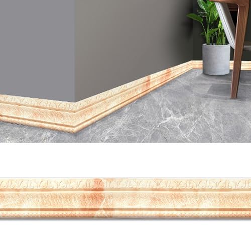 1 x dekorative 3D-Kantenstreifen – selbstklebende, wasserdichte Wandverkleidung for die Inneneinrichtung – 4,6 m Länge, 8 cm Breite, 13 Farben(Hlight yellow) von TRFVDVERD