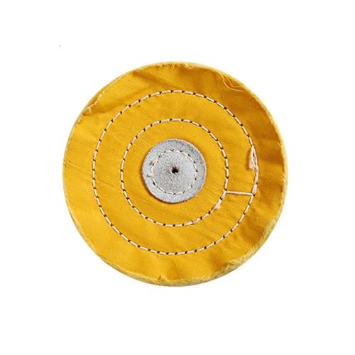 50-lagige dicke Polierscheiben-Schleifpads aus Baumwolle – gelbe und weiße Poliertuchscheibe for lange Lebensdauer – 1 Stück(Yellow,150mm) von TRFVDVERD