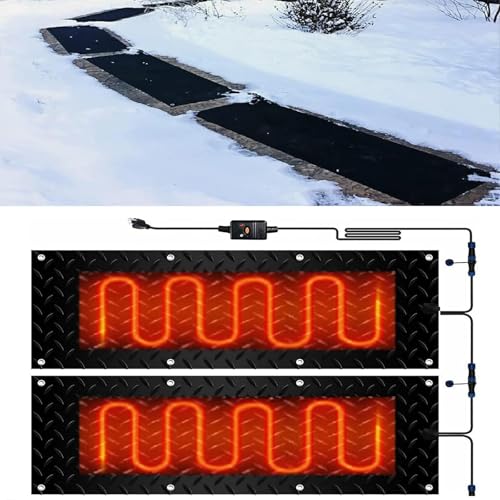 Schneeschmelzmatten for Einfahrt und Gehweg – 3er-Pack, 40 x 60 cm (15,7 x 24 Zoll) – Elektrische Schneeräummatten for den Winter(30x60cmx2Pcs) von TRFVDVERD
