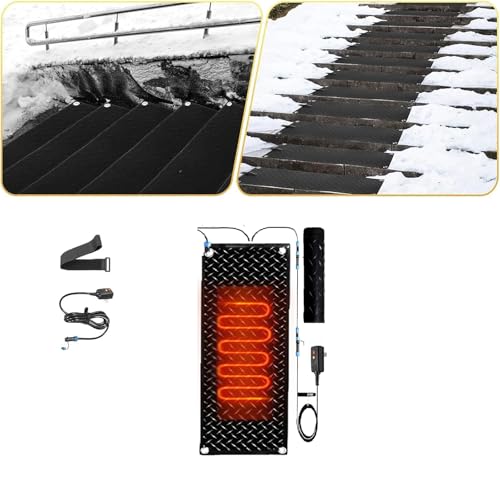 Schneeschmelzmatten for den Außenbereich – Effiziente Schnee- und Eisentfernung for Treppen, Türen und Wege(30x90cmx1Pcs) von TRFVDVERD