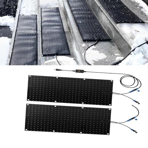 Schneeschmelzmatten for den Außenbereich – Rutschfeste Wintermatten for Gehwege, Treppen und Einfahrten | 40 x 160 cm (15,7 x 63 Zoll)(30x60cmx2Pcs) von TRFVDVERD