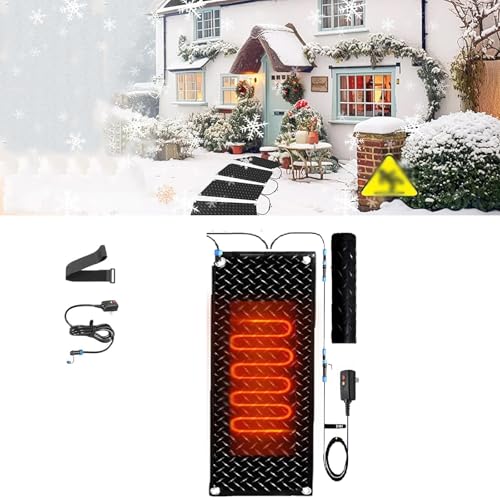 Schneeschmelzmatten for den Außenbereich for Einfahrten und Treppen – rutschfeste Winter-Eisschmelzmatten – 360-W-Gummiheizmatten(30x150cmx1Pcs) von TRFVDVERD