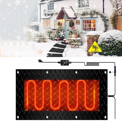 Schneeschmelzmatten – rutschfest, wasserdicht und einfach zu installieren – Schmelzgeschwindigkeit 2 Zoll/h, mit Netzkabel und Anschluss(30x150cmx1Pcs) von TRFVDVERD