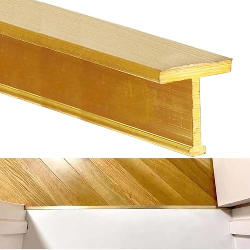 TRFVDVERD Anpassbare Übergangsleiste aus massivem Messing for Teppich und Fliesen – langlebige Fugenabdeckung for Glatte Bodenkanten, perfekt for stark frequentierte Bereiche(W10xH16mm(0.39"x0.63")) von TRFVDVERD