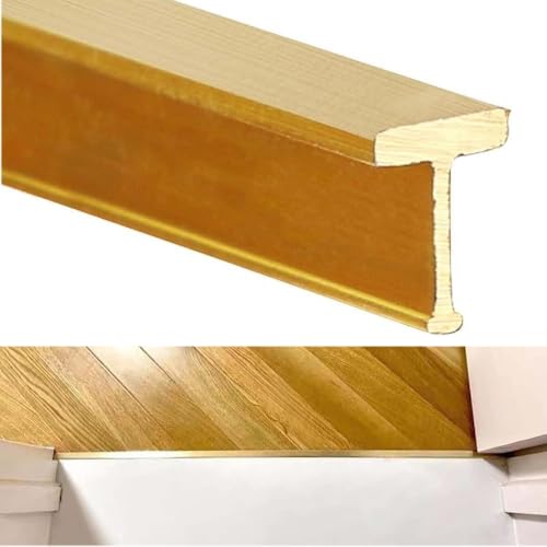 TRFVDVERD Anpassbare Übergangsleiste aus massivem Messing for Teppich und Fliesen – langlebige Fugenabdeckung for Glatte Bodenkanten, perfekt for stark frequentierte Bereiche(W8xH5mm(0.31"x0.2")) von TRFVDVERD