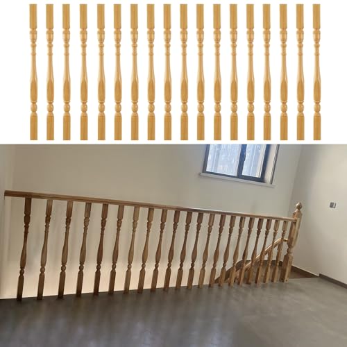 TRFVDVERD Holzbaluster for Treppen, 37,4/33,5 Zoll rutschfeste Treppengeländer for drinnen und draußen (1/5/10/20er-Pack)(85cm/33.5in 18 Pack) von TRFVDVERD
