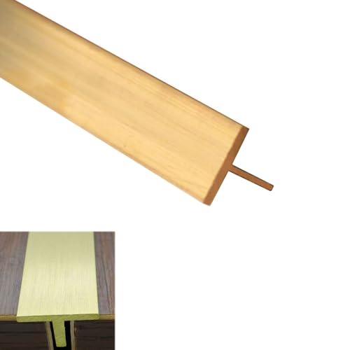 TRFVDVERD Langlebige Bodenübergangsleiste aus Messing | T-Formteil | Zuschneidbare Vinyl-Holz-Teppichkantenleiste zur Nahtabdeckung und Spaltverbindung in Türöffnungen(Wide 12mm (0.47")) von TRFVDVERD