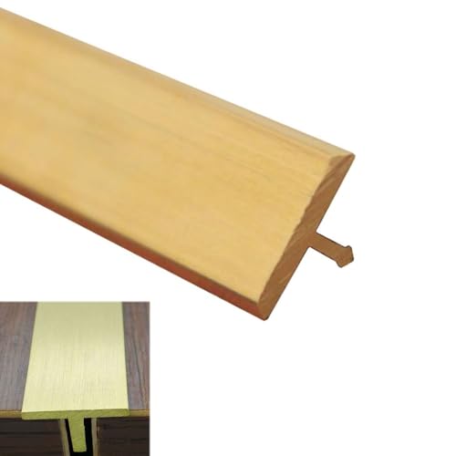 TRFVDVERD Langlebige Bodenübergangsleiste aus Messing | T-Formteil | Zuschneidbare Vinyl-Holz-Teppichkantenleiste zur Nahtabdeckung und Spaltverbindung in Türöffnungen(Wide 13.5mm (0.53")) von TRFVDVERD