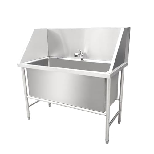 Edelstahl Hundepflegewanne für Haustiere, Professionelle Tierbadewanne Hundebadewanne Edelstahl Badewannen(100cm/39.3in,Deep:40cm/15.7in) von TRGCJGH