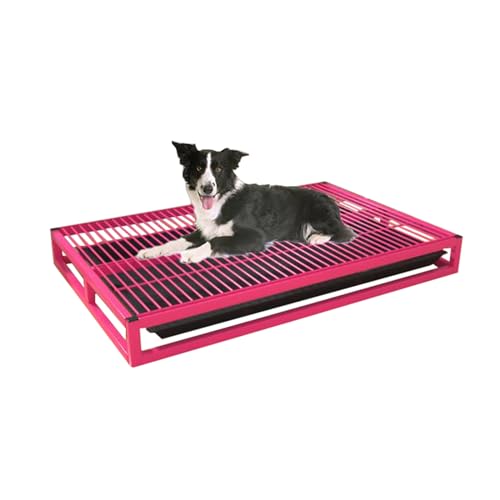 Hundetoilette Haustiere Töpfchen hundeschale Mit Netzgewebe Für Hunde Töpfchenhalter, Hundetöpfchen-Tablett(61cm/24in,Rose red) von TRGCJGH