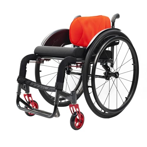 Rollstuhl Leicht Reiserollstuhl, Selbstfahrender Rollstuhl,Sportliche transportrollstuhl Aluminium Aktivrollstuhl von TRGCJGH