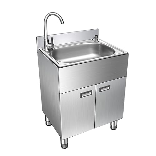 TRGCJGH Küchenschrank mit Spülbecken Spülenunterschrank Spülschrank Edelstahl 1 Becken Unterschrank (48.5x38.5x80cm/18x15.1x31.4in) von TRGCJGH
