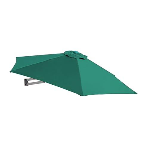 TRGCJGH Wandhalterung Sonnenschirm, Terrassenschirm mit Wandhalterung, Aluminum Gartenschirm Terrassenschirm 280 g/m²(2.2m(7.2ft),Dark Green) von TRGCJGH