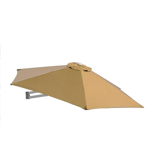 TRGCJGH Wandhalterung Sonnenschirm, Terrassenschirm mit Wandhalterung, Aluminum Gartenschirm Terrassenschirm 280 g/m²(2.2m(7.2ft),Khaki) von TRGCJGH